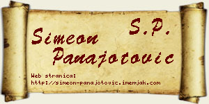 Simeon Panajotović vizit kartica